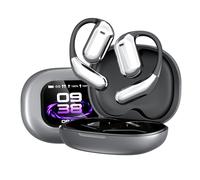 FITTEK AI Open-Type True Wireless Translation Earbuds, Real-Time Two-Way Translation, Silver-Gray, YYK Q16 Pro