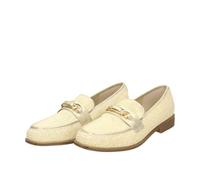 Fitters Women's Doro Loafers, Fashionable Shoes in Plus Size, Comfortable Loafer, Large Ladies Shoes/Ladies Shoes in Plus Size, Doro in 42, 43, 44, 45, 46, beige pu raffia, 9 UK