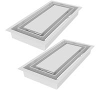 Fittes Framed Wall Vent [Lite+] - 6"x12" - Cotton White - 2 Pack