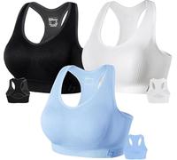 FITTIN Racerback Sports Bra for Women- Padded Seamless Activewear Bras for Yoga Gym Workout Fitness