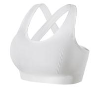 FITTIN Racerback Sports Bra for Women- Padded Seamless Activewear Bras for Yoga Gym Workout Fitness White