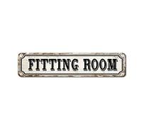 Fitting Room Street Sign,Fitting Room Rustic Signs 15x60CM Modern Waterproof Aluminum Tin Signs for Indoor & Outdoor Road Community Street Home Decoration Wall Art Poster