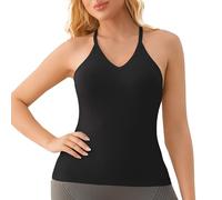 Fittinggirls Women's Tummy Control Shapewear Tank Top: Precision Sculpting Camisole Top · Seamless Compression Shaping · Comfortable & Versatile Black