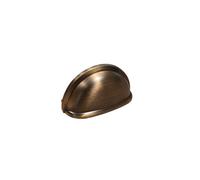 FittingsCo Brescia, Cup Handle, Brushed Antique Brass, 76mm Hole Centres