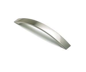 FITTINGSCO Brushed Nickel Strap Kitchen & Bedroom Cabinet Door Bow Handle 160mm