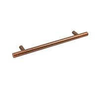 FITTINGSCO Copper T-Bar Pull Cabinet Handles, 128 / 160mm Hole Centre Fixings (128mm Hole Centres)