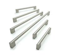 FITTINGSCO Designer Boss Bar Kitchen Cabinet Door Handle Brushed Nickel 128-352mm Centres