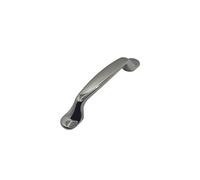 FittingsCo Henrietta, D Pull Handle, Polished Chrome OR Stainless Steel Effect, 96mm Hole Centres (Stainless Steel Effect)