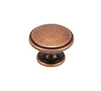 FittingsCo Knob Collection Copper/Chrome/Black/ 38mm Diameter, 6 Finishes Available Kitchen & Bedroom Knob Handles (Copper)