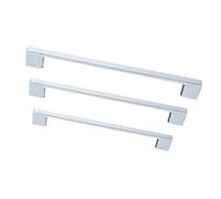 FittingsCo, Slimline D Handle Collection, Matte Black, Black,Brushed Copper, Kitchen & Bedroom Handle (320mm HC, Polished Chrome)