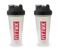 Fittux Protein Shaker Bottle 600ml - Black BPA-Free Protein Shaker Cup with Mixing Ball - Leakproof Plastic Protein Bottle Shaker Easy Clean - Ideal for Protein Shakes, Pre Workout and Supplements (2)