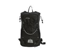 Fittux Tactical Hydration Backpack with 2L Water Bladder - Water-Resistant Daypack with Hose Outlet, Adjustable Straps, Zippered Storage - For Hiking, Trekking, Cycling - Black or Blue (Black)