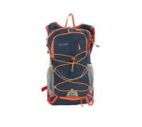 Fittux Tactical Hydration Backpack with 2L Water Bladder - Water-Resistant Daypack with Hose Outlet, Adjustable Straps, Zippered Storage - For Hiking, Trekking, Cycling - Black or Blue (Blue / Orange)