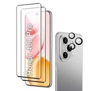 Fitudoos For Honor 400 Pro [Pack of 2] 3D Tempered Glass Screen Protector + Camera Tempered Glass Film [1 Piece], [9H Hardness], [0.33 mm] [Ultra Clear], [Anti-Scratch-Free and Oil], [No-Bubble]