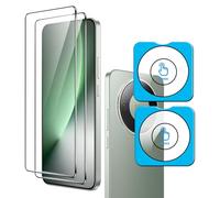 Fitudoos For Honor Magic 8 Lite [Pack of 2] Tempered Glass Screen Protector + Camera Tempered Glass Film [Pack of 2], [9H Hardness], [0.33 mm] [Ultra Clear], [Anti-Scratch-Free and Oil], [No-Bubble]