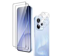 Fitudoos For OPPO Reno 15 F/FS [Pack of 2] Tempered Glass Screen Protector + Camera Tempered Glass Film [Pack of 2], [9H Hardness], [0.33 mm] [Ultra Clear], [Anti-Scratch-Free and Oil], [No-Bubble]