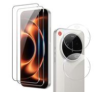 Fitudoos For Xiaomi 17 Ultra [2 Pieces] Tempered Glass Screen Protector + Lens Protector for Camera [2 Pieces],9H Hardness Screen Protector,[Bubble Free] [Anti-Scratch]