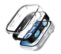 Fitudoos Pack of 2 Hard PC Case with Tempered Glass Screen Protector Compatible with Huawei Watch Fit 5 Pro, Highly Sensitive Lightweight Anti-Fall Protective Case, All-Round Protective Case, Black