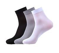 Fituenly 10 Pack Men Silky Socks Ankle Sheer Men Dress Socks Ultra Thin Nylon Summer Cool Crew Socks