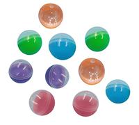 Fituenly 10 Pcs 32mm Colored Plastic Capsules Half Clear Half Color Round Ball Empty Clear Colored Round Capsules Plastic Containers Surprise for Kids Party Favor Prize