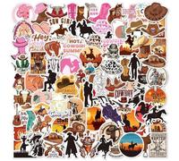 Fituenly 100pcs Classic Art Stickers Western Countryside Style Stickers Vinyl Waterproof Sticker for Laptop Skateboard Luggage Phone