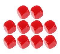 Fituenly 16mm Blank Black Dice Set Acrylic Rounded Dice Cubes for Game, Party, Fun, Diy Sticker and Math Teaching