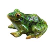 Fituenly 1pc Miniature Frog Figurine 3d Resin Little Frogs Simulation Frog Decoration Artificial Frog Statue for Garden Pond Patio Yard Micro Landscape Ornaments