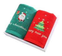 Fituenly 2pcs Christmas Hand Towels, Hand Towels Gift Set Decorative Christmas Towe Washing Hand Face Towel Cloth for Home Bathroom