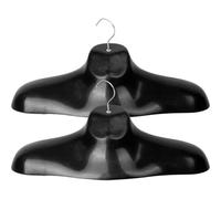 Fituenly 2pcs Plastic Clothes Hanger,Extra Thick Plastic Wide Shoulder Adult Mannequin Male Standard Clothing Hanger for Everyday Use