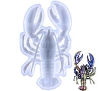 Fituenly 3d Lobster Animal Silicone Mold, Sea Marine Epoxy Resin Casting Mold, Large Unique Lobster Mould for Diy Resin Gifts Home Office Decor