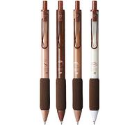 Fituenly 4pcs Coffee Soft Bread Grip Gel Pen Set 0.5mm Ballpoint Black Color Ink for Writing Office School Supplies