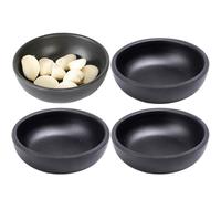 Fituenly 4pcs Dipping Soy Sauce Dishes Sushi Wasabi Sauce Dish Black Dipping Bowls Condiment Plate Dinnerware Kitchen Accessories