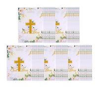 Fituenly 50Pcs First Communion Party Favor Bags Baptism God Bless Plastic Candy Goodie Treat Bags with Handles for Gift Snack Cookie Packing