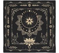 Fituenly Altar Cloth, Delicate Sun Moon Alter Cloths Witchcraft Spiritual Tarot Mat Tablecloth Divination Tools and Accessories Perfect Divination Ritual Supplies