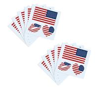 Fituenly American Flag Temporary Tattoos 10 Sheets Usa Patriotic Party Independence Day National Heart Lips Stickers July 4th Body Art Decoration for Face Arm