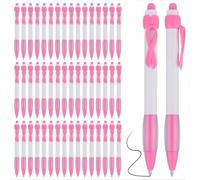 Fituenly Breast Cancer Awareness Ballpoint Pen Pink Ribbon Cancer Retractable Pen Raise Awareness with Stylish Office Accessories Bundle of 50