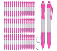 Fituenly Breast Cancer Awareness Ballpoint Pen Pink Ribbon Cancer Retractable Pen Raise Awareness with Stylish Office Accessories Bundle of 50
