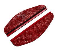 Fituenly Car Rearview Mirror Rain Eyebrows 2pcs Bling Rhinestone Mirror Rain Visor Guard Rear View Side Mirror Rainproof Shade Cover