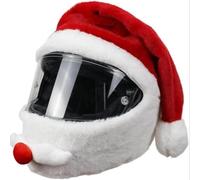 Fituenly Christmas Hat Motorcycle Helmet Cover Santa Claus, Personalized Protection Cover, Funny Full Face Helmet for Motorcycle Helmets Decoration (without Helmet)