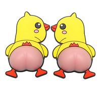 Fituenly Cute Cartoon Butt Car Sticker 2pcs Car Anti-scratch Protection Sticker 3d Butt Funny Squeeze Sticker for Fridge Laptop Phone Shell