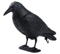Fituenly Halloween Crows Decoration Simulation Black Crow Raven Ornament Plastic Crow Bir Model Animals Figures Home Garden Decoration