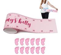 Fituenly How Big is Mommy's Belly Sign Baby Shower Games Belly Measuring Tape for Baby Shower Measure the Baby Bump How Big is Moms Belly