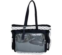Fituenly Japanese Style Lace Ita Bag Clear Display Itabag Large Capacity Anime Tote Bag Jk Shoulder Crossbody Handbag Gift for Girls