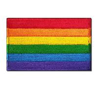 Fituenly Lgbt Rainbow Flag Embroidered Hook & Loop Fastener Emblem Sew on Funny Gay Rights Patches -3.15x2 Inch