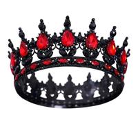 Fituenly Princess Tiaras Women Crystal Tiara Full Round Rhinestone Tiara Bridal Queen Crown Crystal Headband Present for Women Birthday Cake Decoration Wedding Hair Accessories