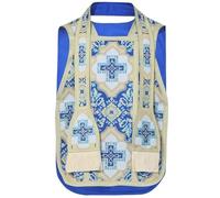 Fituenly Religious Ceremonial Chasuble Vest and Shawl Clergy Pulpit Anglican Chasuble Cross Printed Religious Robes Religious Costumes Fancy Dress Costume