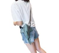 Fituenly Shark Shape Shoulder Bag Cartoon Chain 3d Animal Shape Mobile Phone Crossbody Purse Pu Leather Messenger Bag for Women Girls