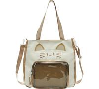 Fituenly Shoulder Bags, Japanese Style Ita Bag Backpacks Pin Display Bag Womens Aesthetic Shoulder Bag Transparent Pocket Schoolbag Phone Bag Suitable for Girls