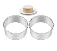 Fituenly Stainless Steel Cookie Cutter, Round Dumpling Skin Cutters, 2 Pcs Circle Pastry Dough Cutter Round Cake Baking Metal Ring Molds