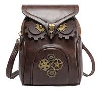 Fituenly Steampunk Gothic Bag Cartoon Owl Purse Handbag Retro Satchel Pu Leather Shoulder Bag Costume for Women Girls Lady Shopping Pouch
